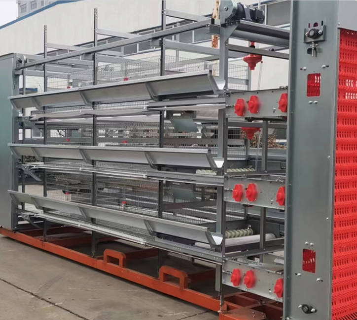 Large stacked egg chicken equipment, breeding cage, fully automated chicken cage installation, hot-dip galvanized broiler cage, stacked type