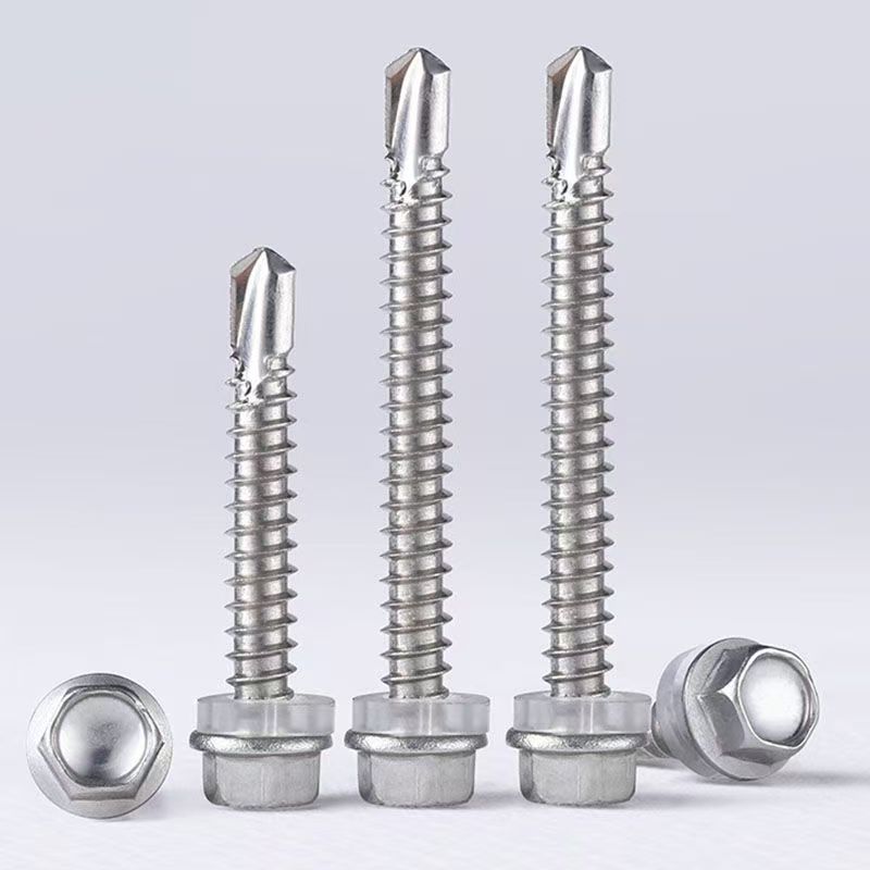 黄亜鉛メッキ六角タッピングスクリュー SDSトルニージョ ゴムワッシャー付き