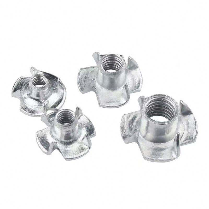 High Quality DIN 1624 Wood Insert Furniture Four Claws T Nuts Stainless Steel