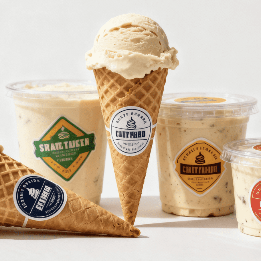 Frozen Dessert and ice Cream Labels