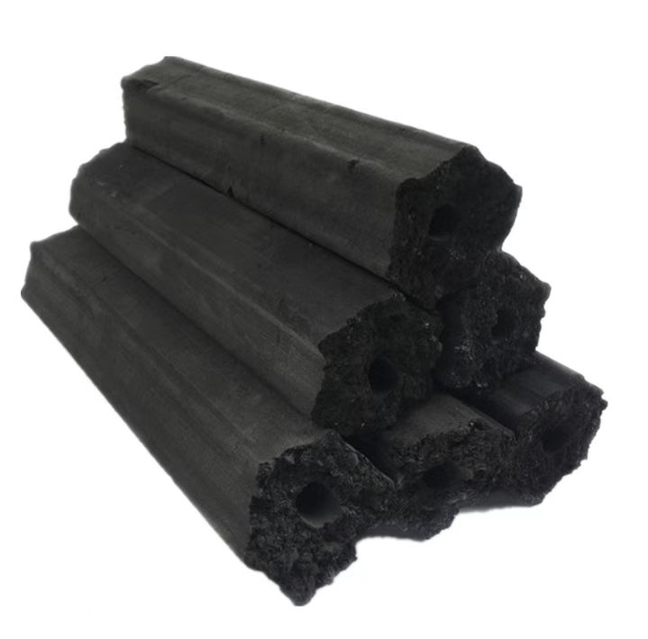 Carbón de Pino Hexagonal - Carbón Hecho a Máquina para Barbacoa