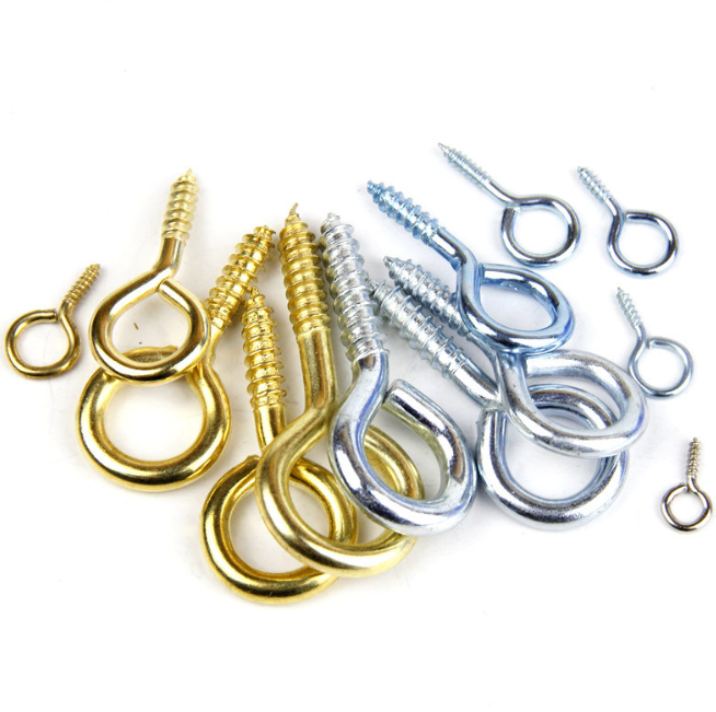 Carbon Steel Stainless Steel 304 Sheep Eye Hooks Ring Eye Screw for Industrial Suspension
