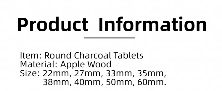 50 Quick-burning Charcoal, Non-porous Round Black Discs AA503-SBQ