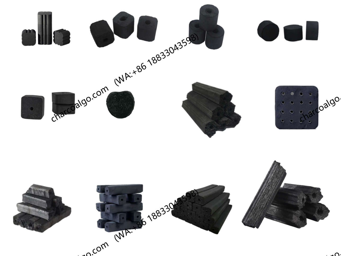 Charbon de pin hexagonal - Charbon mécanique pour barbecue