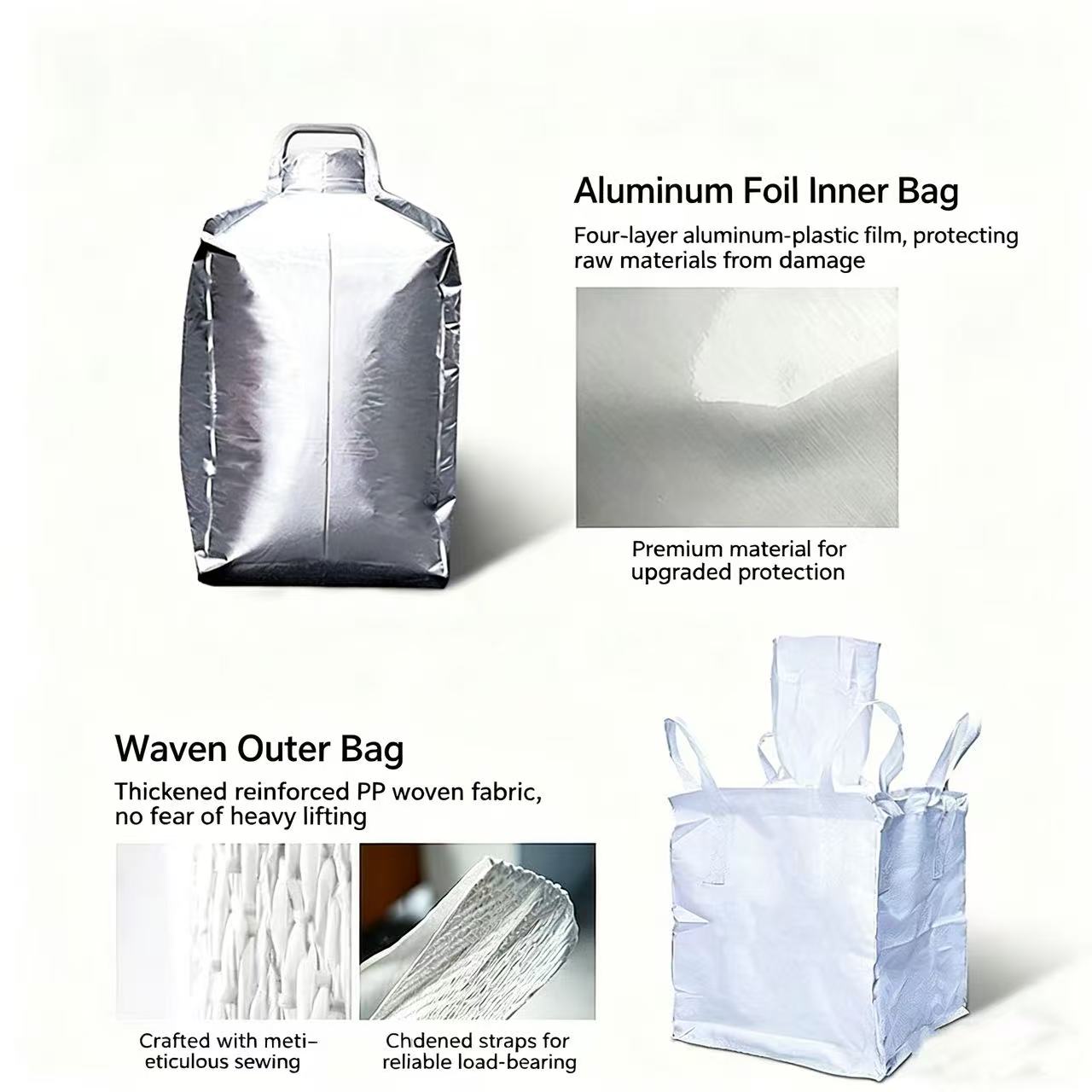 Light-Proof FIBC for Lithium Powder - Anti-Moisture & Oxygen Barrier