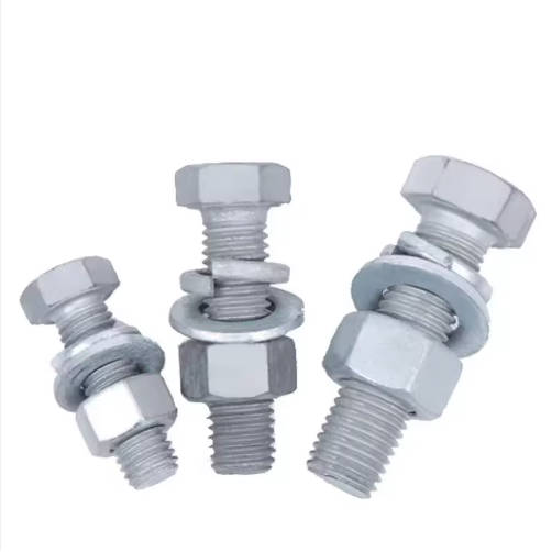 Grade 8 High-Strength Hot-Dip Galvanized Hex Head Bolt Set with Nuts