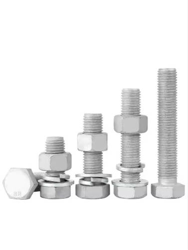 Grade 8 High-Strength Hot-Dip Galvanized Hex Head Bolt Set with Nuts