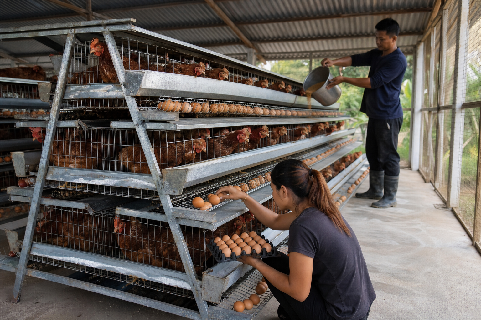 a-type-cage-manual-feeding-manual-egg-collection