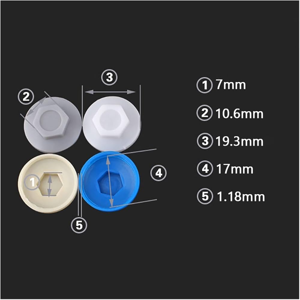 PVC Hex Cap for Self-Drilling Screws